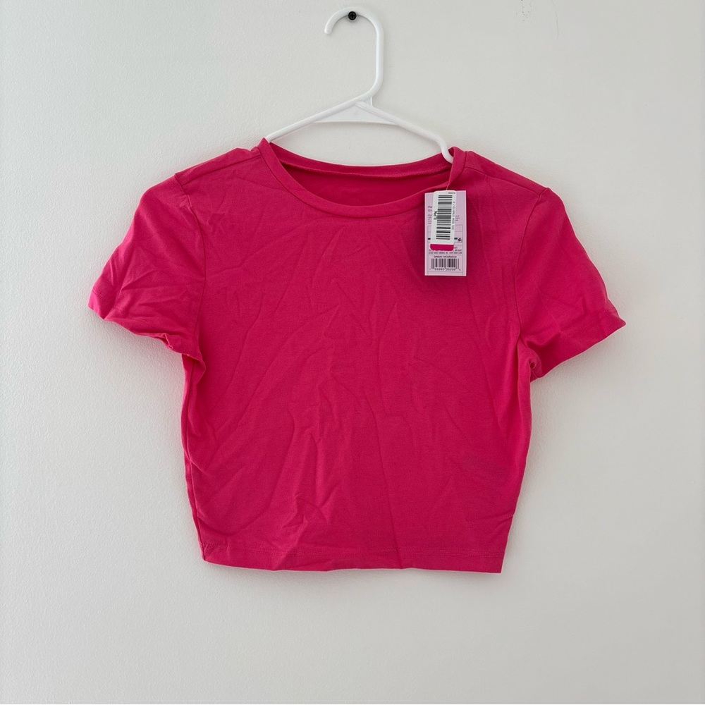 Hot Pink Wild Fable Cropped Tee